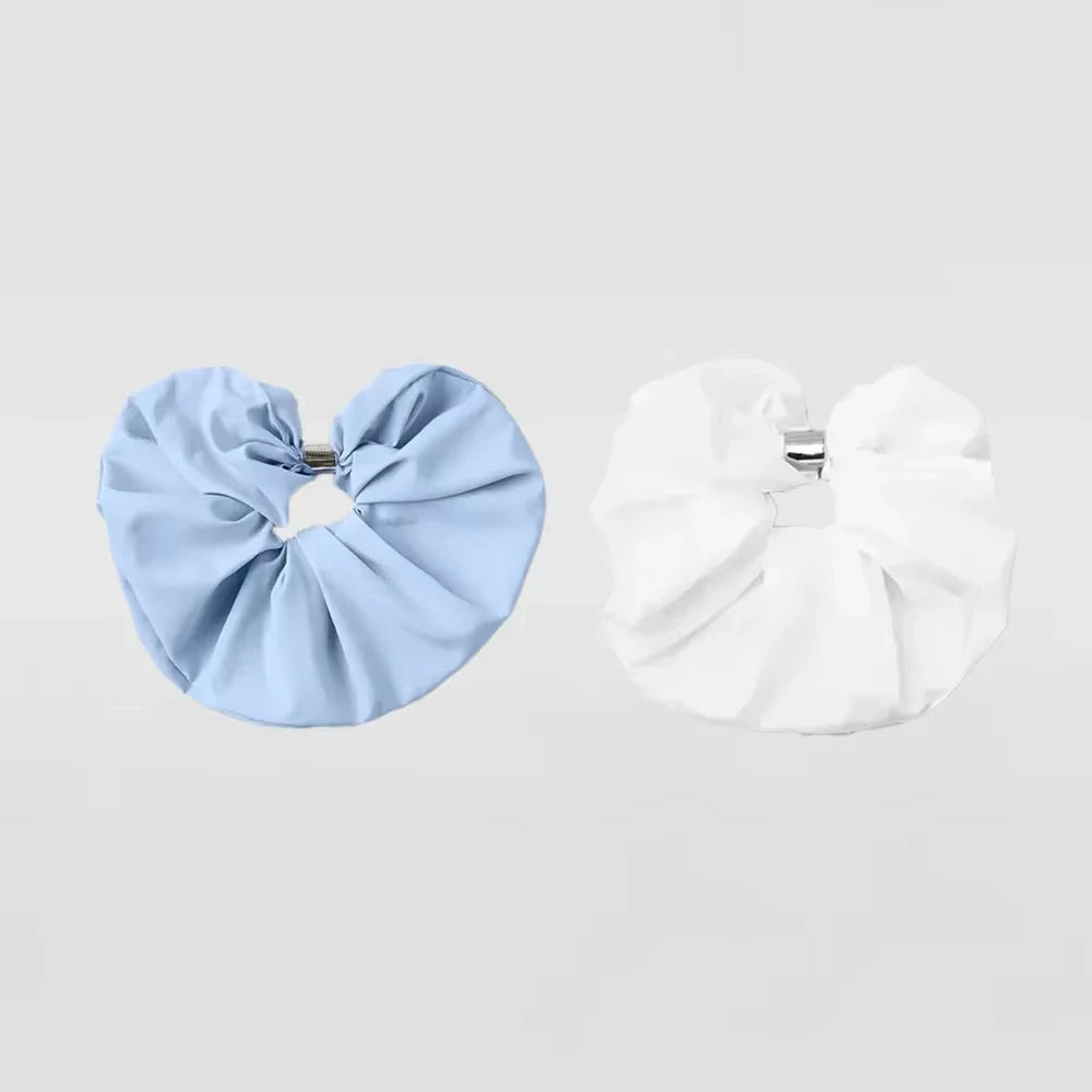 Yoga Bead It Oversized Scrunchie Exercise Blue Headband Elastic Ponytail Headband Gym Headband Women's Hair Accessories - PrimeandBeauty
