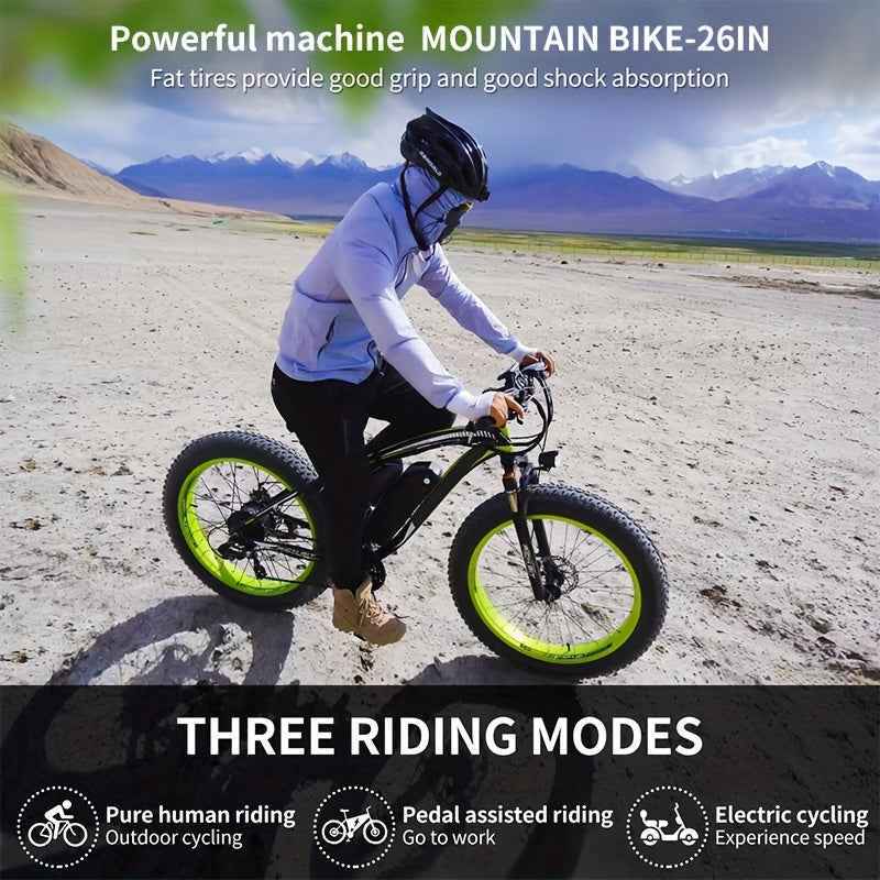 Electric Bike, 720W 26 Inch Fat Tire Mountain Ebike, 19 MPH 12.5AH 48V Battery Bicycle 7Speed Electric Dirt E Bikes, Mountain Bike, Halloween Gift - PrimeandBeauty