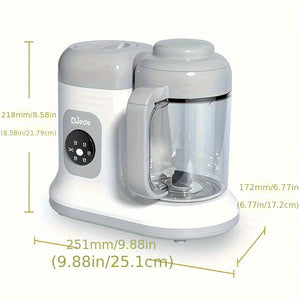 Youngsters Food Maker - Auto Cooking, One Button Control | Processor Steamer Puree Blender for Healthy Homemade Food, White - PrimeandBeauty