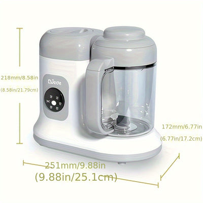 Youngsters Food Maker - Auto Cooking, One Button Control | Processor Steamer Puree Blender for Healthy Homemade Food, White - PrimeandBeauty