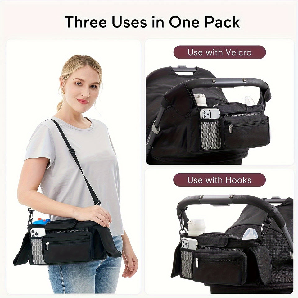 Multi-Compartment Stroller Storage Bag - PrimeandBeauty