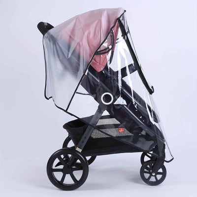 Baby Stroller Rain Cover - Waterproof Windproof Dustproof Snow Cover with Transparent Panels & Ventilation, Durable Plastic Adjustable Straps for All-Weather Protection, Stroller Accessories, - PrimeandBeauty