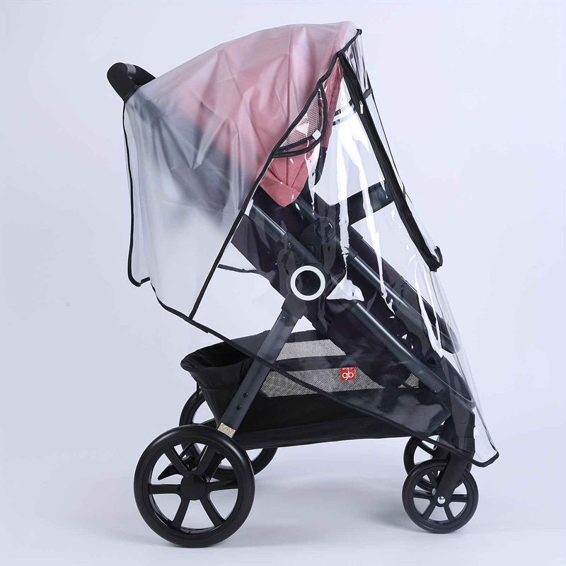 Baby Stroller Rain Cover - Waterproof Windproof Dustproof Snow Cover with Transparent Panels & Ventilation, Durable Plastic Adjustable Straps for All-Weather Protection, Stroller Accessories, - PrimeandBeauty