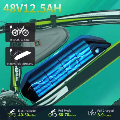 Electric Bike, 720W 26 Inch Fat Tire Mountain Ebike, 19 MPH 12.5AH 48V Battery Bicycle 7Speed Electric Dirt E Bikes, Mountain Bike, Halloween Gift - PrimeandBeauty