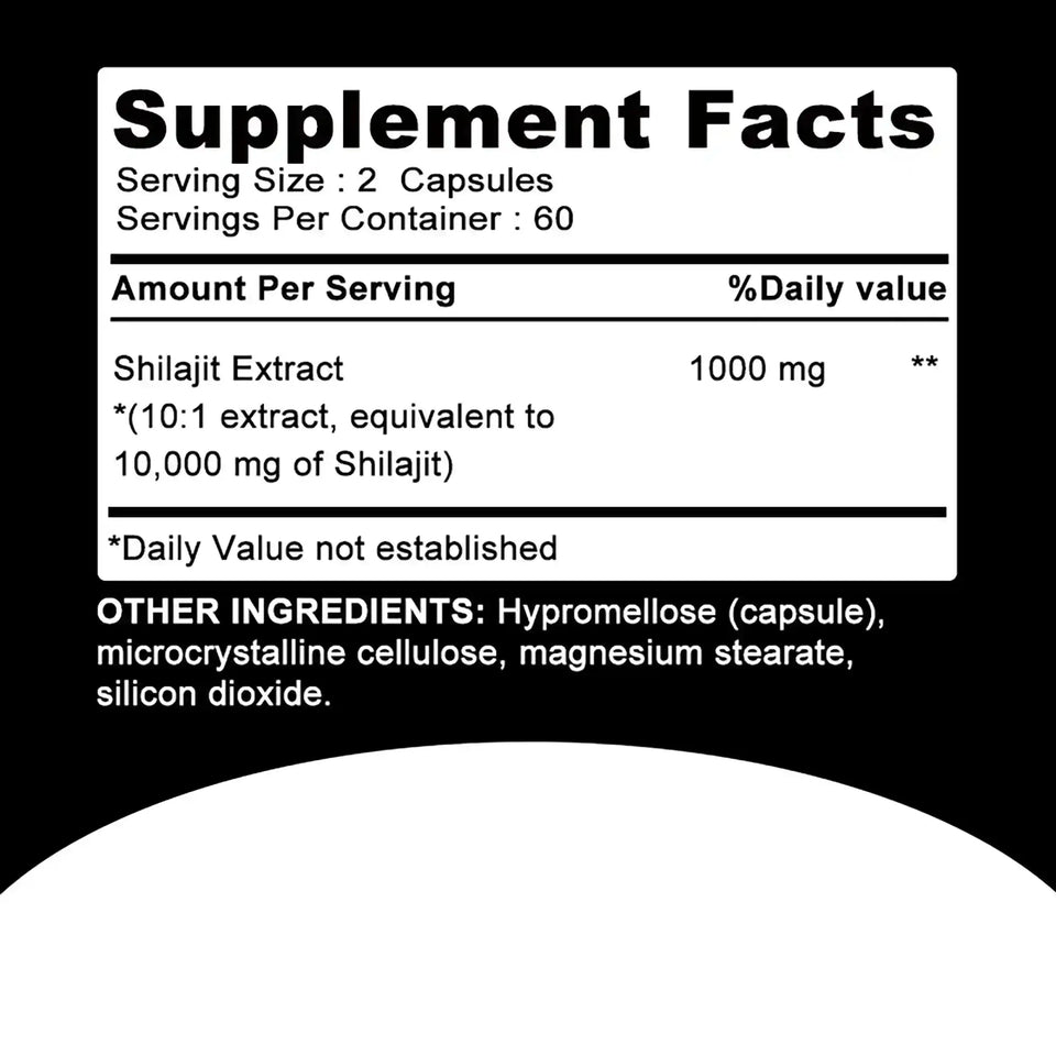 Shilajit Supplements - Enhance Nutrient Absorption and Promote Detoxification, Relieve Stress - 120 Capsules - PrimeandBeauty