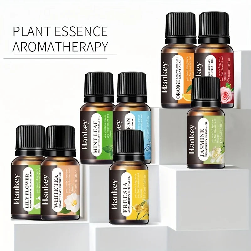 Fruity Essential Oil Set  8x0.34oz Essential Oils  Aromatherapy Diffuser Essential Oil Gift Set Orange  Freesia  Peppermint - PrimeandBeauty