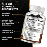 Shilajit Supplements - Enhance Nutrient Absorption and Promote Detoxification, Relieve Stress - 120 Capsules - PrimeandBeauty