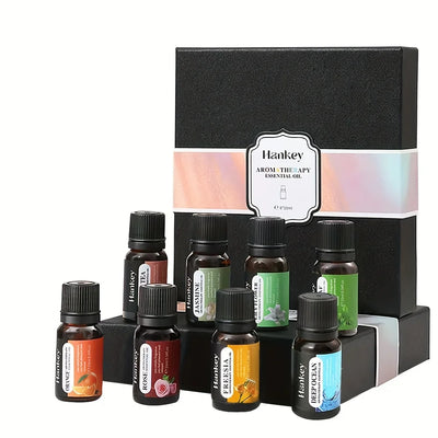 Fruity Essential Oil Set  8x0.34oz Essential Oils  Aromatherapy Diffuser Essential Oil Gift Set Orange  Freesia  Peppermint - PrimeandBeauty