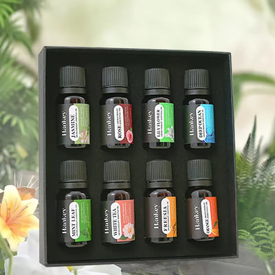 Fruity Essential Oil Set  8x0.34oz Essential Oils  Aromatherapy Diffuser Essential Oil Gift Set Orange  Freesia  Peppermint - PrimeandBeauty