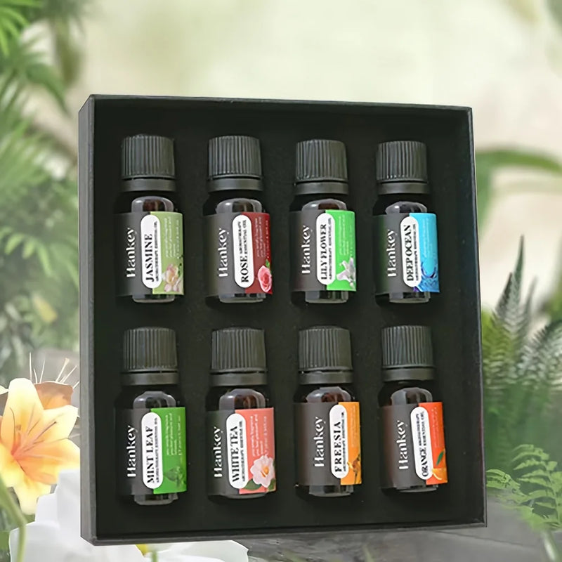 Fruity Essential Oil Set  8x0.34oz Essential Oils  Aromatherapy Diffuser Essential Oil Gift Set Orange  Freesia  Peppermint - PrimeandBeauty