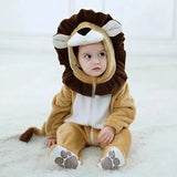 Umorden Infant Toddler Rabbit Dog Lion Tiger Dinosaur Costumes Baby Boys Girls Kigurumi Cartoon Animal Romper Halloween Purim - PrimeandBeauty