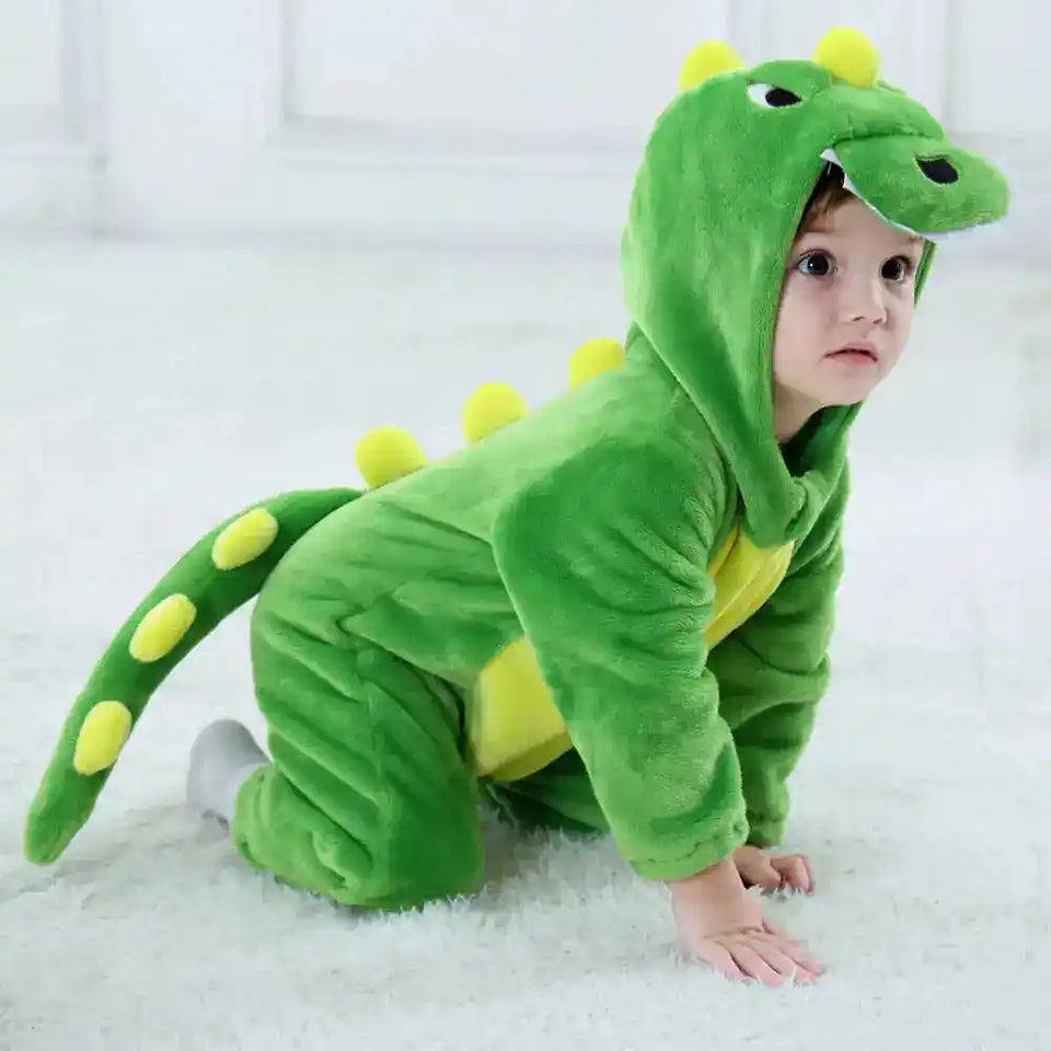 Umorden Infant Toddler Rabbit Dog Lion Tiger Dinosaur Costumes Baby Boys Girls Kigurumi Cartoon Animal Romper Halloween Purim - PrimeandBeauty