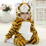 Umorden Infant Toddler Rabbit Dog Lion Tiger Dinosaur Costumes Baby Boys Girls Kigurumi Cartoon Animal Romper Halloween Purim - PrimeandBeauty