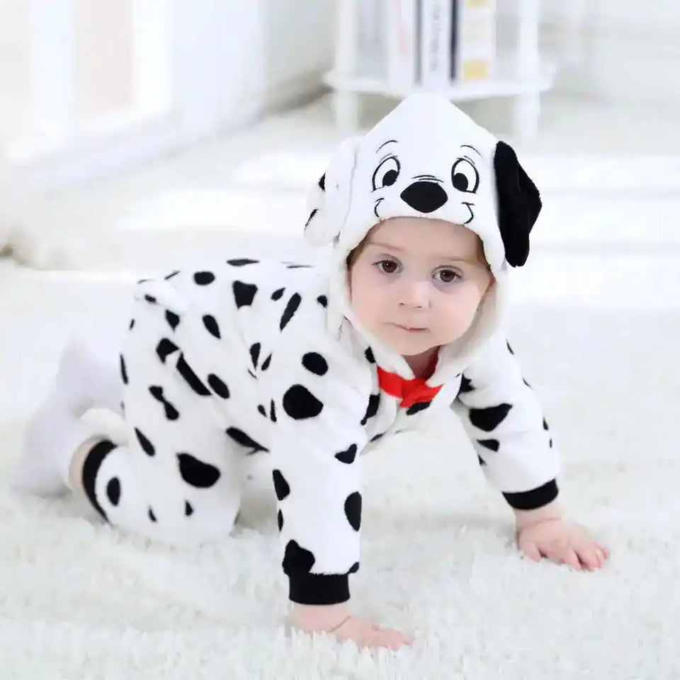 Umorden Infant Toddler Rabbit Dog Lion Tiger Dinosaur Costumes Baby Boys Girls Kigurumi Cartoon Animal Romper Halloween Purim - PrimeandBeauty