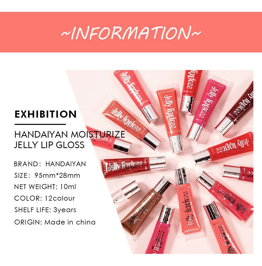Candy Color Moisturizing Lip Gloss with Mirror Finish