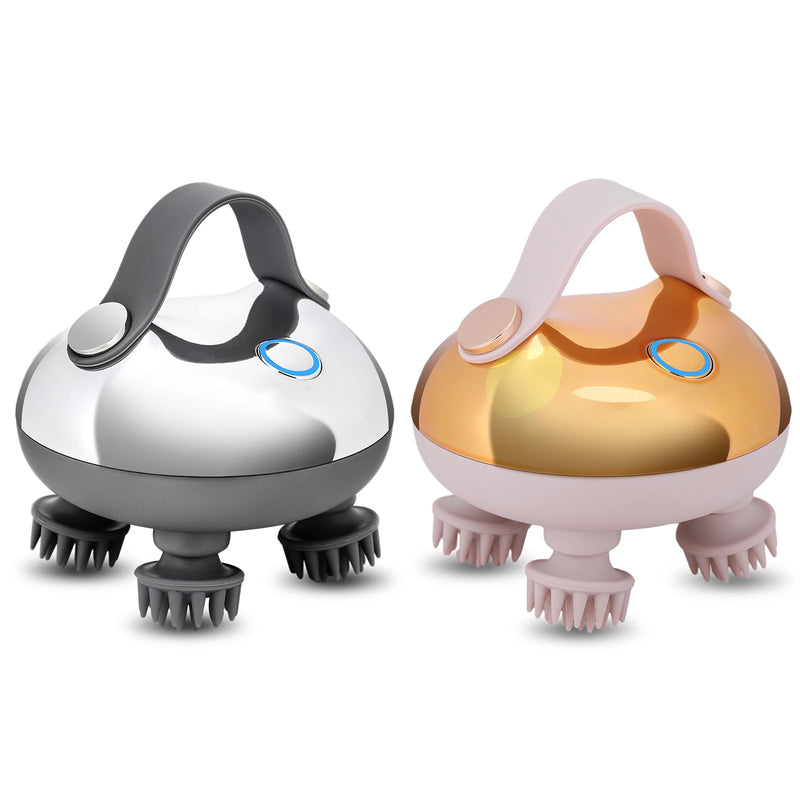 Electric Scalp Massager with 8 Silicone Massage Heads Scalp Kneading Vibrating Device 3 Modes for Hair Growth Stress Relax - PrimeandBeauty