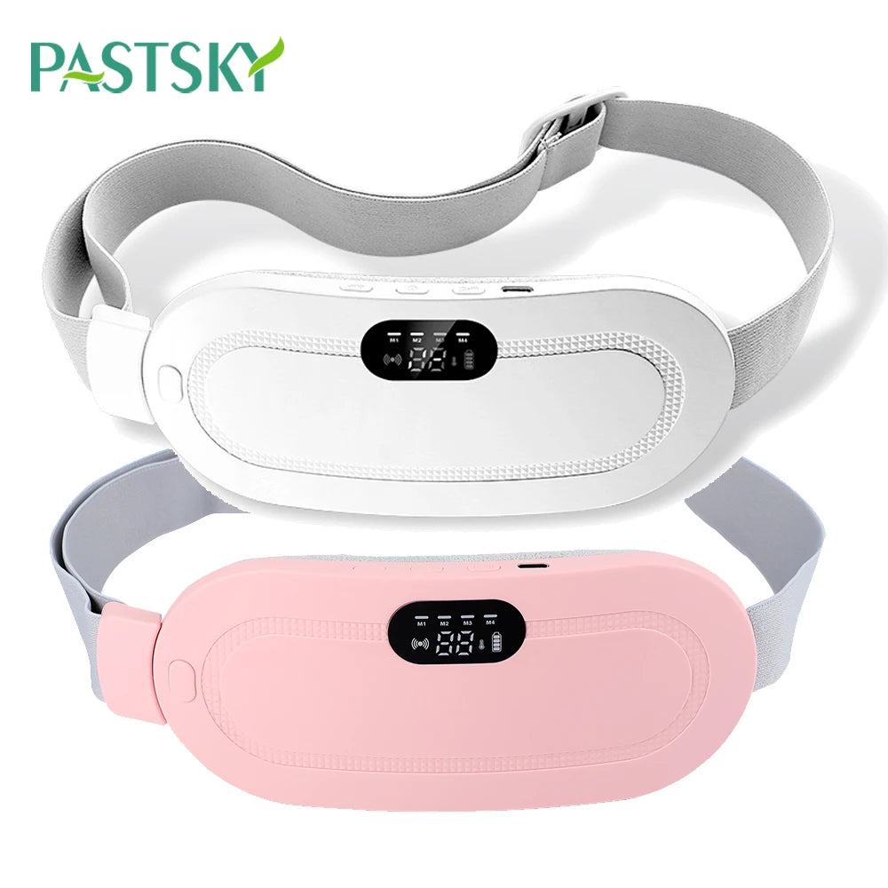 Electric Period Cramp Massager Vibrating Heating Belt for Menstrual Waist Stomach Abdominal Warm Palace Belt - PrimeandBeauty