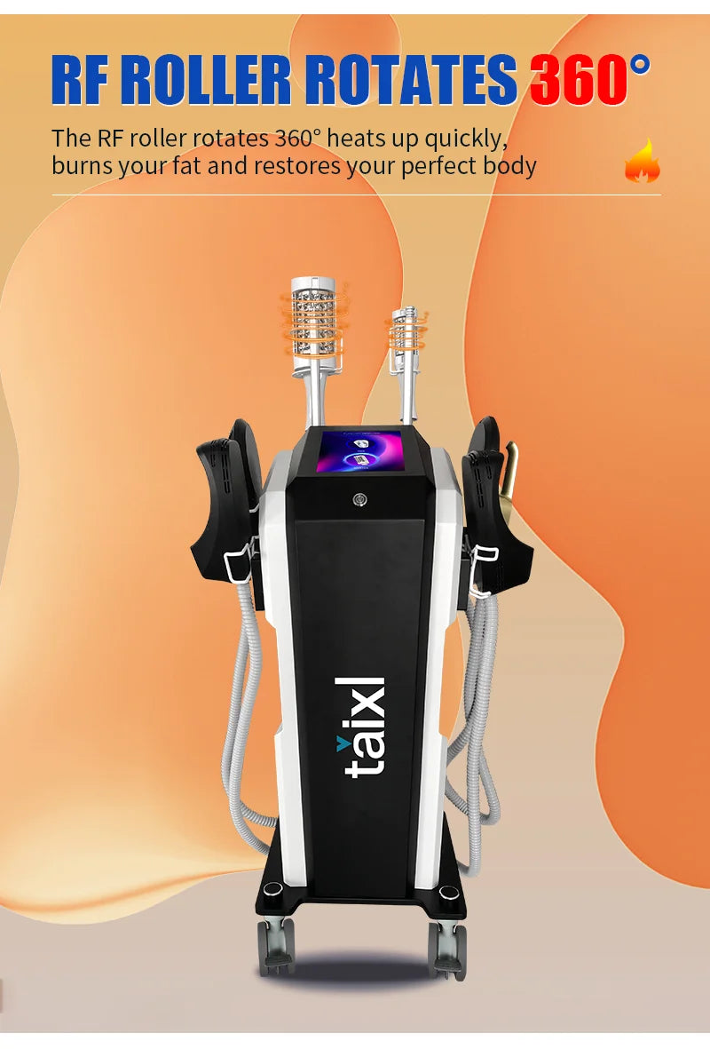 New EMS 2 in 1 Roller Massage Lose Weight Therapy 40K Compressive Micro vibration Vacuum 5D Body slimming Machine - PrimeandBeauty