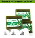 KYLIEFIT Cool Fresh Aloe Soap Bar, Reduce Acne and Black Spots, Clean Skin, Oil Control, Exfoliation, For Face And Body Use - PrimeandBeauty