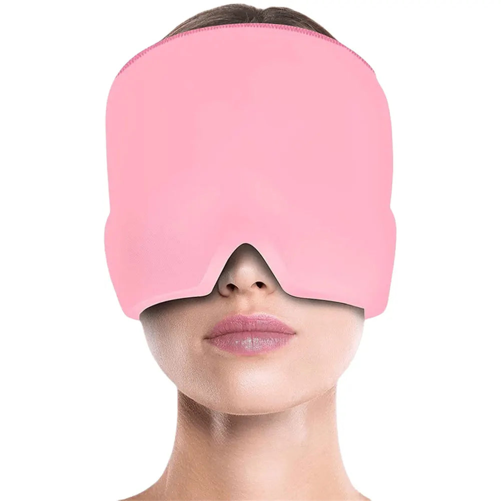 Gel Cold Hot Head Ice Cap Migraine Relief Hat Relief Migraine Ice Head Wrap Full Head Cold Compress Hat Head Heat Treatments Hat - PrimeandBeauty