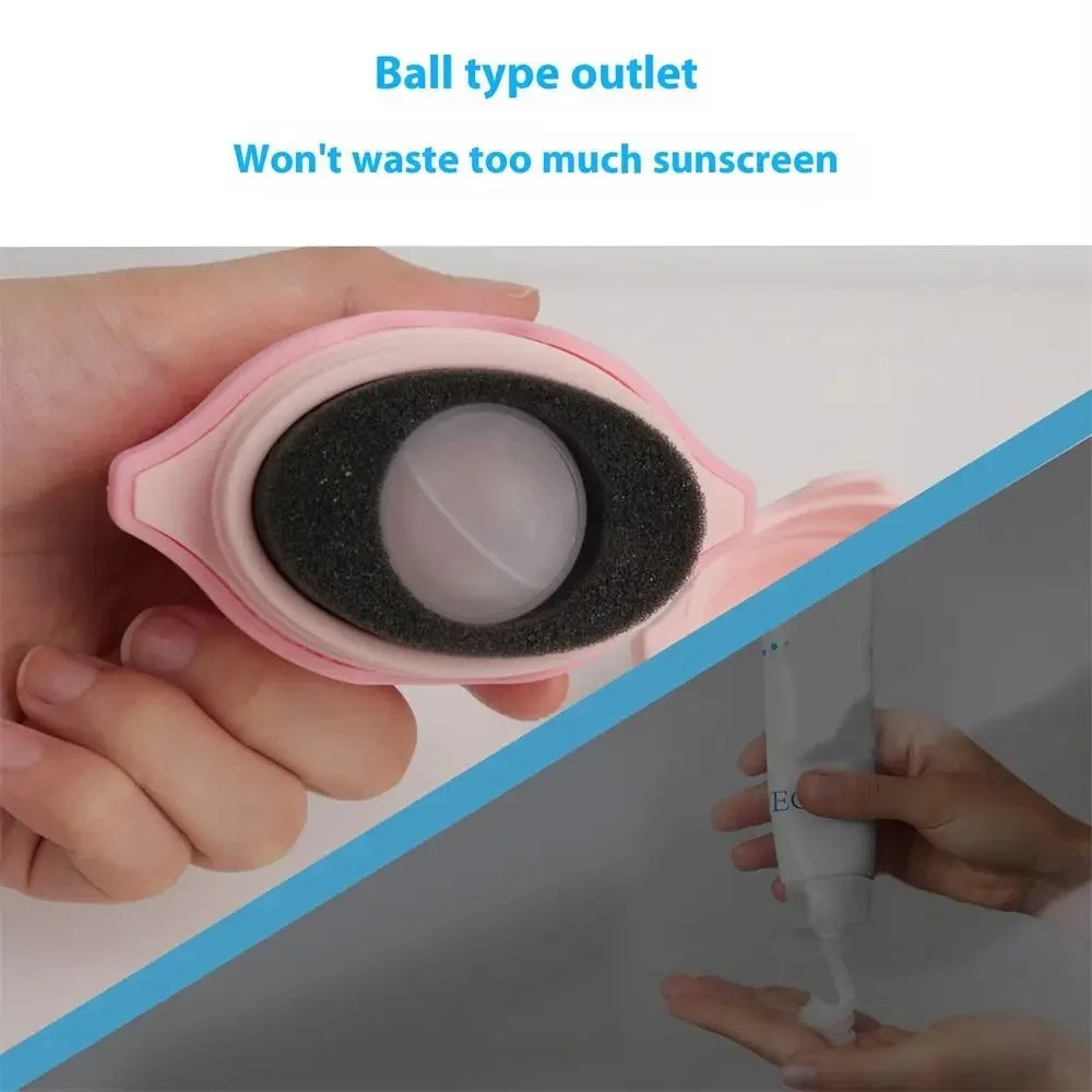 Silicone Suncream Roller Applicator Refillable Oval Isolation Lotion Cream Bottles Stitching Color Sunscreen Lotion Applicator - PrimeandBeauty