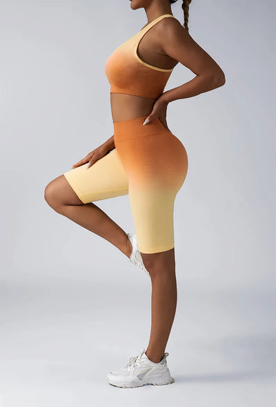 3 Pack US Local Women's Yoga Fitness Yoga Shorts, Tummy Control Yoga Shorts Seamless Ruched Booty Workout Shorts - PrimeandBeauty