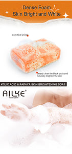 AILKE Skin Whitening Handmade Soap -Organic Papaya Soap For Black Spots, Clean Stains, Improves Dull Skin, Face & Body & Hands - PrimeandBeauty