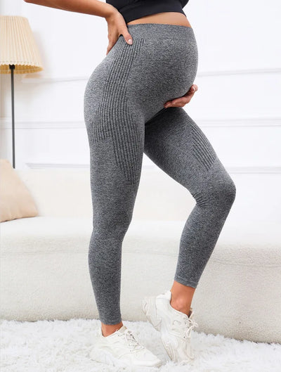 Elastic High Waist Maternity Leggings Skinny For Pregnant Women Belly Support Postpartum Leggins Body Shaper Fitness Trousers - PrimeandBeauty