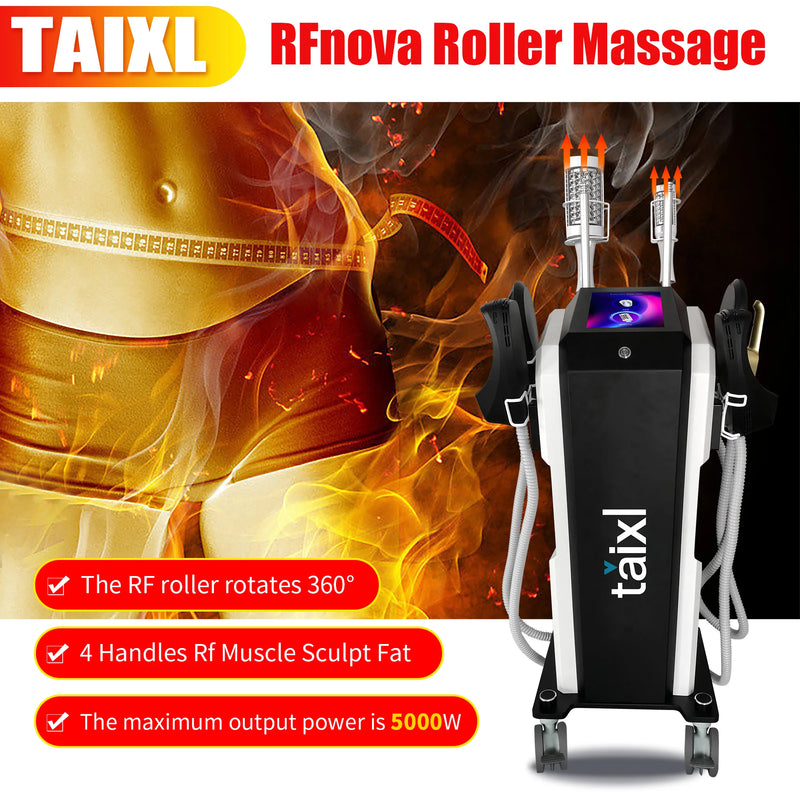 New EMS 2 in 1 Roller Massage Lose Weight Therapy 40K Compressive Micro vibration Vacuum 5D Body slimming Machine - PrimeandBeauty