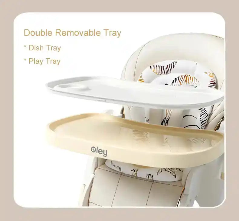 Multifunctional Foldable Baby High Chair Adjustable Height Feeding Chair Can Sit Can Lie Toddle Play Chair - PrimeandBeauty