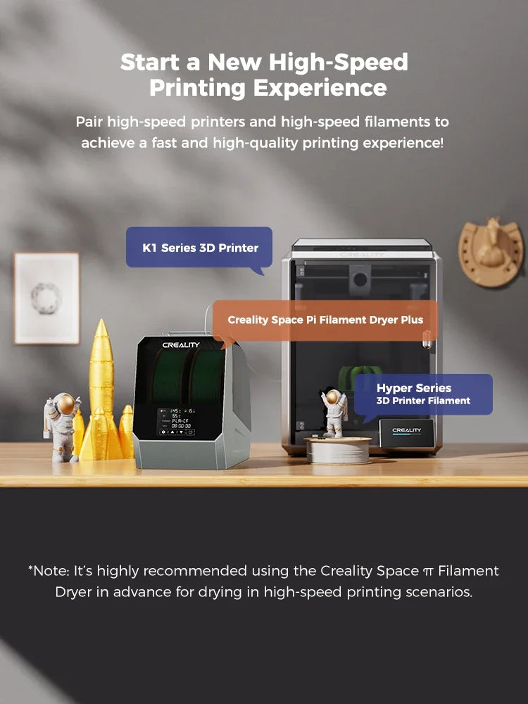 Creality Space Pi Filament Dryer Plus Drying Box Upgraded Two Rolls Drying Dehydrator for 2KG Filament 360° Hot-air heating - PrimeandBeauty