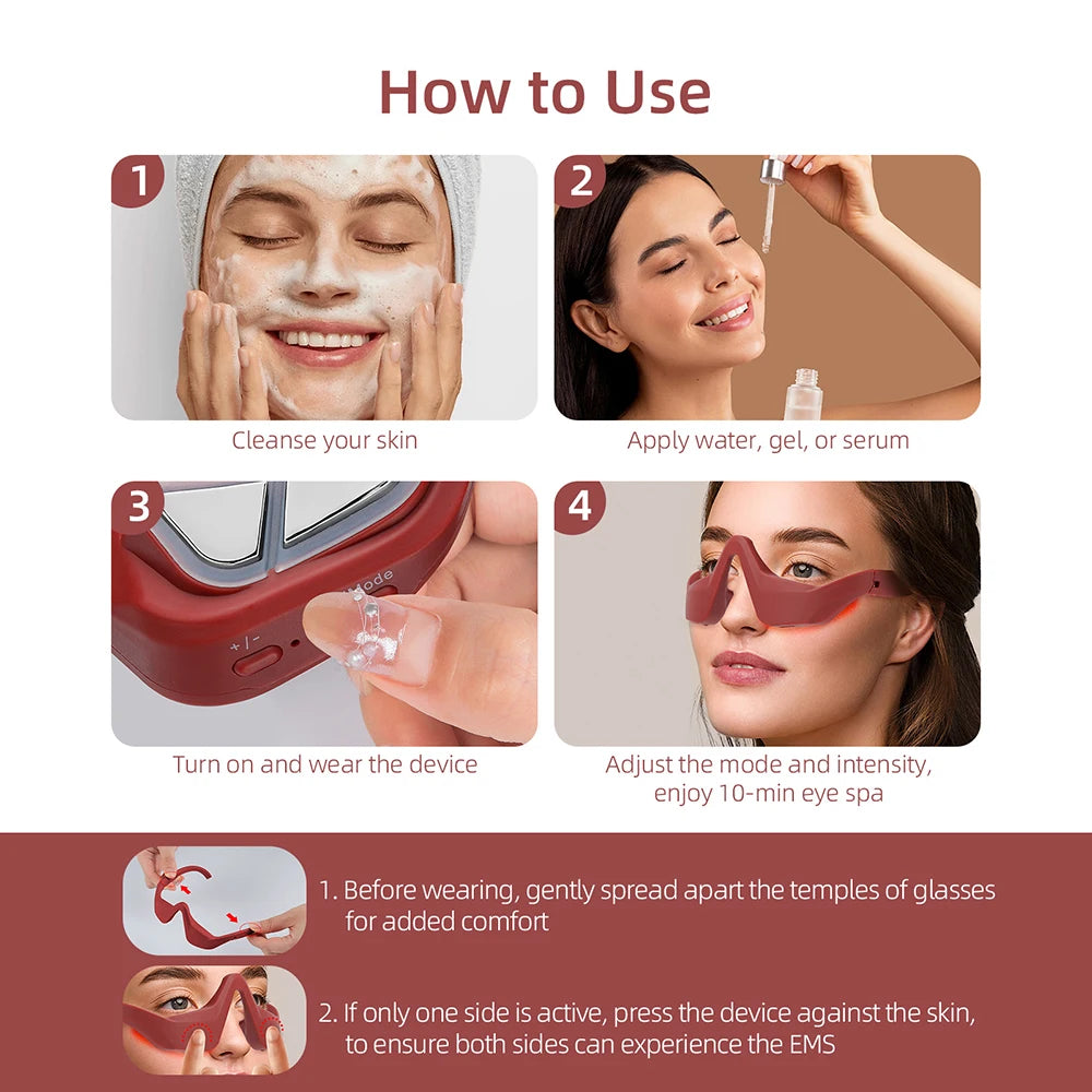 EMS Red Light Eye Massager – Anti-Wrinkle & Dark Circle Remover