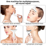 EMS LED Light Neck Face Massage 3 Colors Electric Vibration Hot Compress Skin Lift Tighten Smooth Firm Repair Skin Rejuvenation