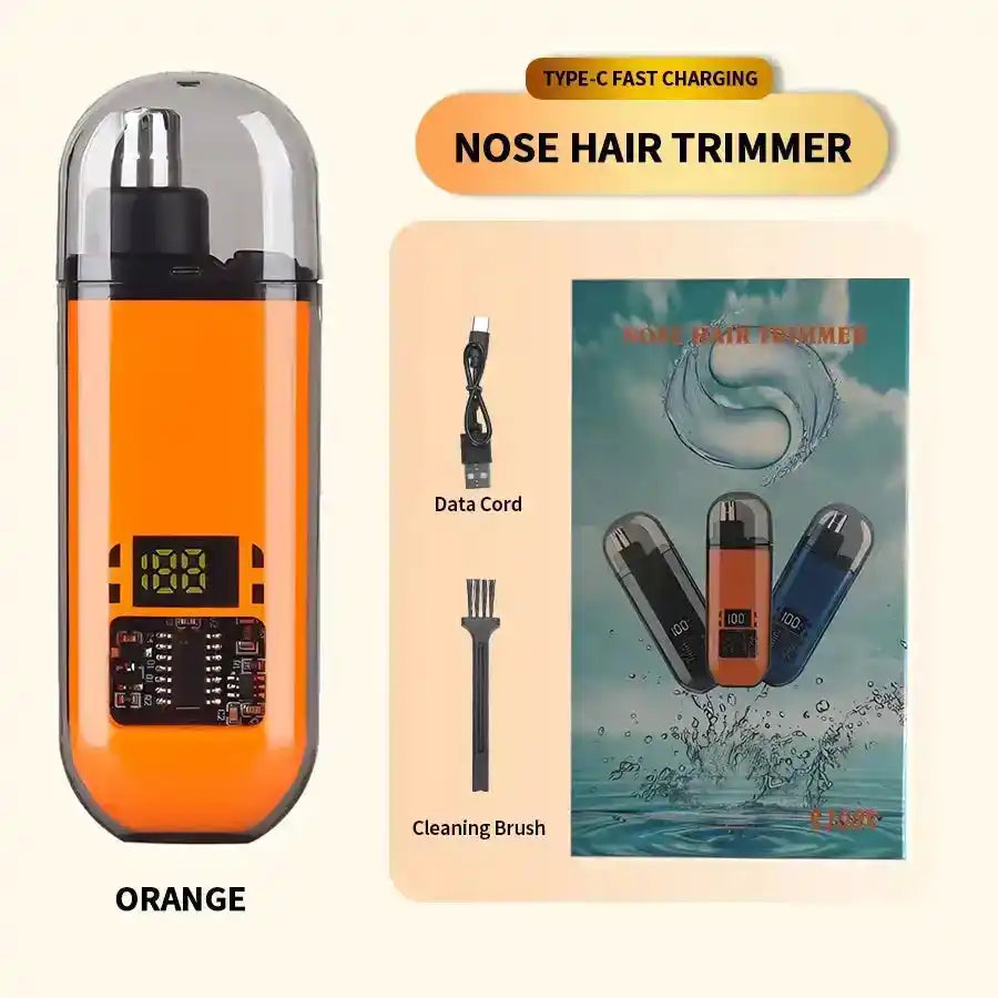 2 In 1 Electric Portable Ear And Nose Hair Trimmer Clipper 2024 Professional Painless Portable Eyebrow For Men - PrimeandBeauty