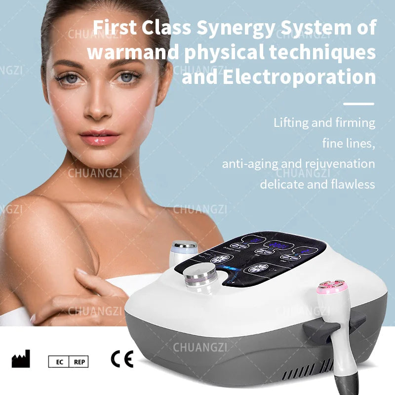 Newest Electroporation Cooling Heating Skin Lifting Multipolar Rrequency Wrinkle Removal Whitening Facial Electroporatio Machine - PrimeandBeauty