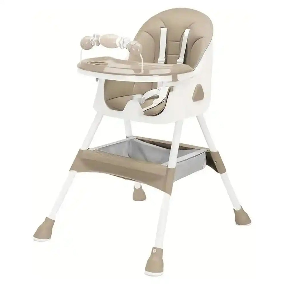 UBRAVOO Foldable Baby High Chair 6 Months Plus, with Large Antislip Pad & ToyRack, Easy to Clean Feeding , E500 - PrimeandBeauty