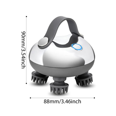 Electric Scalp Massager with 8 Silicone Massage Heads Scalp Kneading Vibrating Device 3 Modes for Hair Growth Stress Relax - PrimeandBeauty