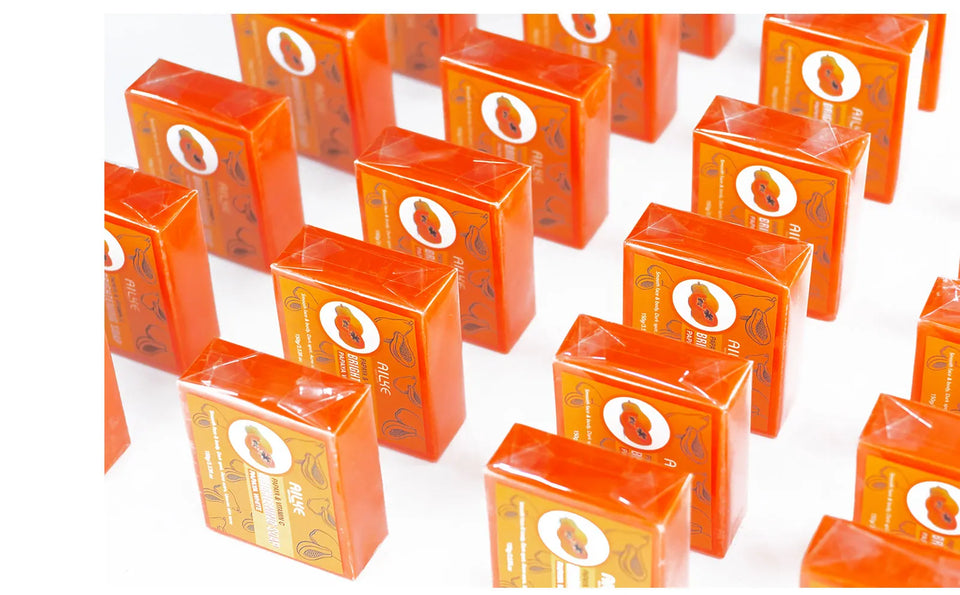 AILKE Skin Whitening Handmade Soap -Organic Papaya Soap For Black Spots, Clean Stains, Improves Dull Skin, Face & Body & Hands - PrimeandBeauty