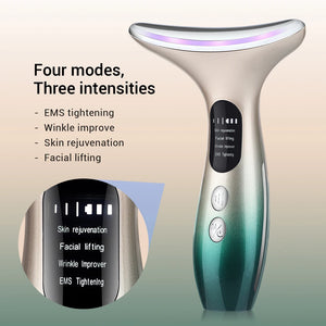Neck Beauty Device EMS Microcurrent Chin Lifting Face Neck Facial Massager Anti Wrinkle Firming Lifting Lighten Neck Lines Skin