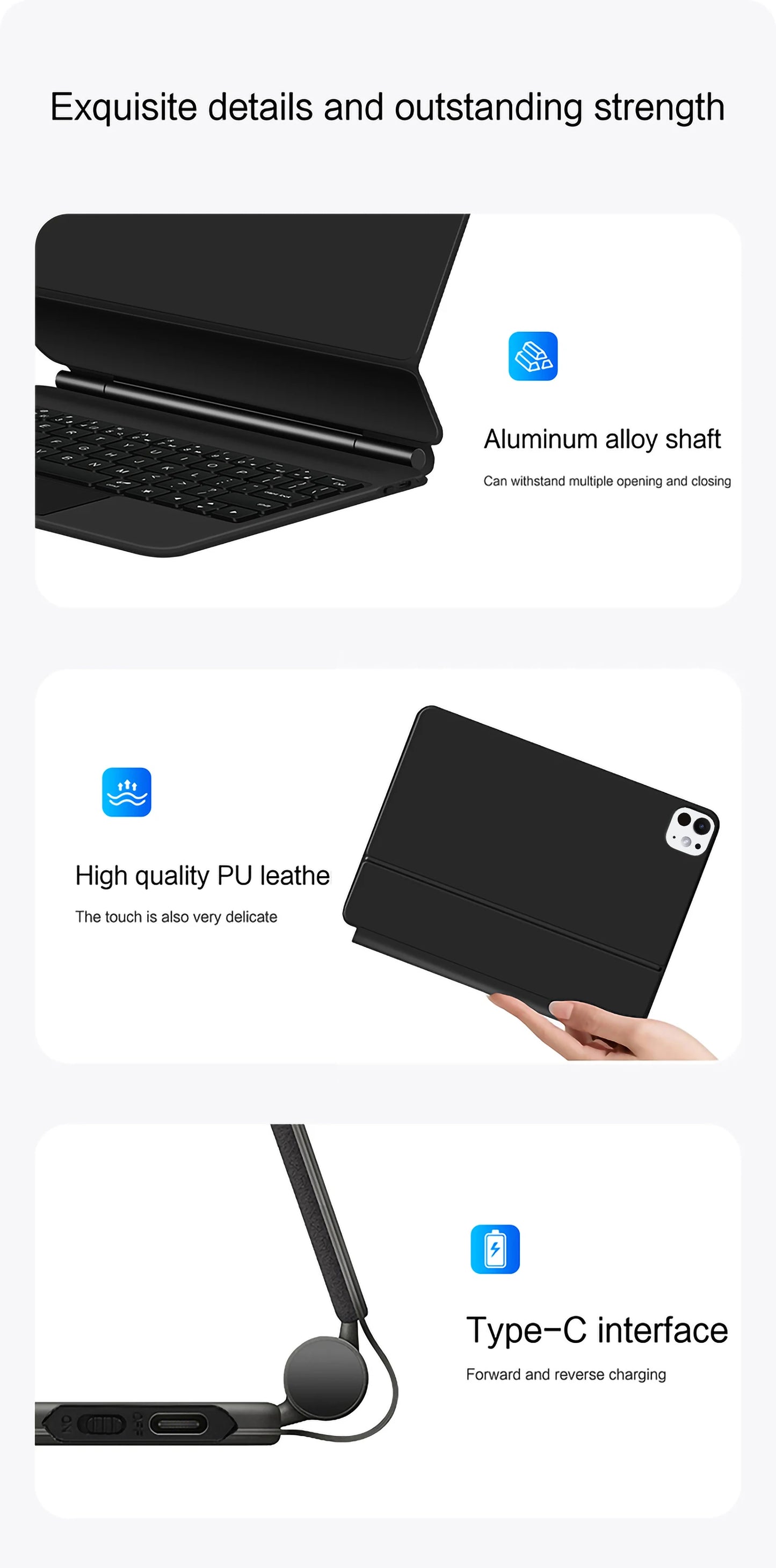 Magic Keyboard for iPad Air 11 Inch 13 M2 3rd Air 5th 4th 10.9" M4 Pro 11/12.9 6th Smart Cover Case Folio Multi-touch Backlight