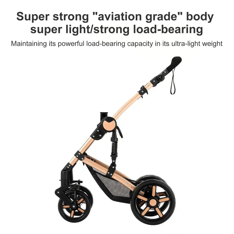 High quality newborn Lightweight  Baby Stroller  Folding Cart  Comfort Baby Stroller 3 in 1 Child Safety Seat With ISOfix - PrimeandBeauty