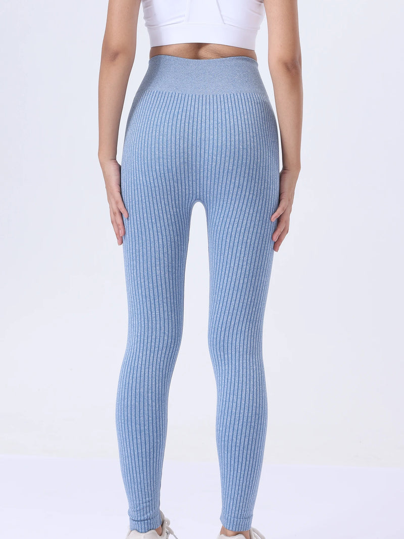 US Local Women‘s High Waisted Tummy Control Leggings Soft Workout Gym Active Yoga Pants, Scrunch Butt Lifting Elastic Tights - PrimeandBeauty