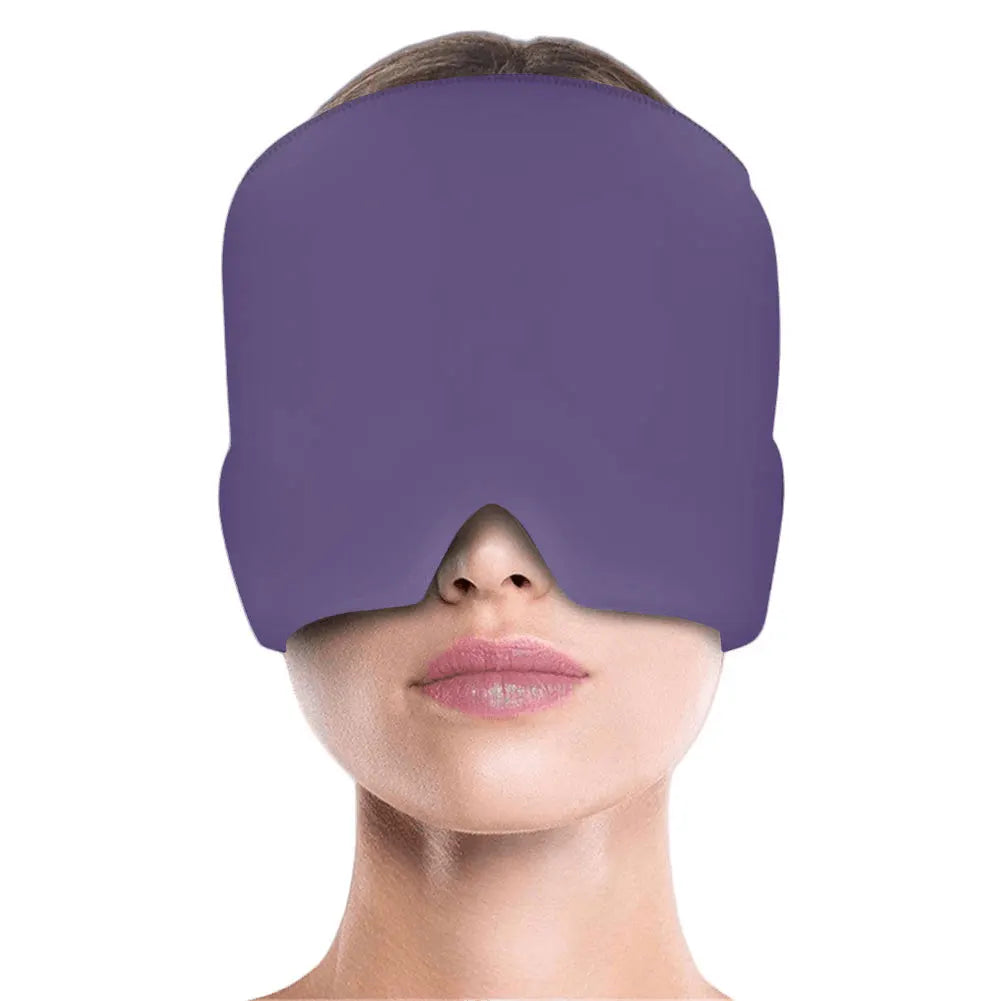 Gel Cold Hot Head Ice Cap Migraine Relief Hat Relief Migraine Ice Head Wrap Full Head Cold Compress Hat Head Heat Treatments Hat - PrimeandBeauty