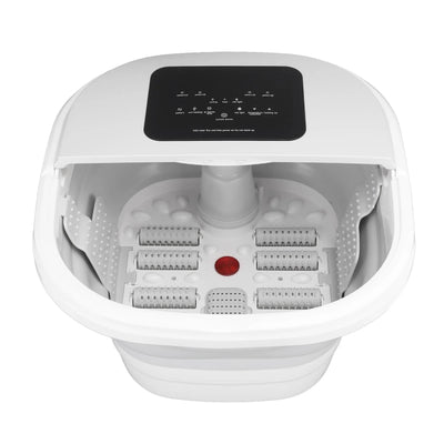 Foot Massager Spa Soaker Foot Soak Tub Smart Foldable 420W 8L Large Capacity Heating Foot Massager Spa Soaker with 8 Set Rollers - PrimeandBeauty