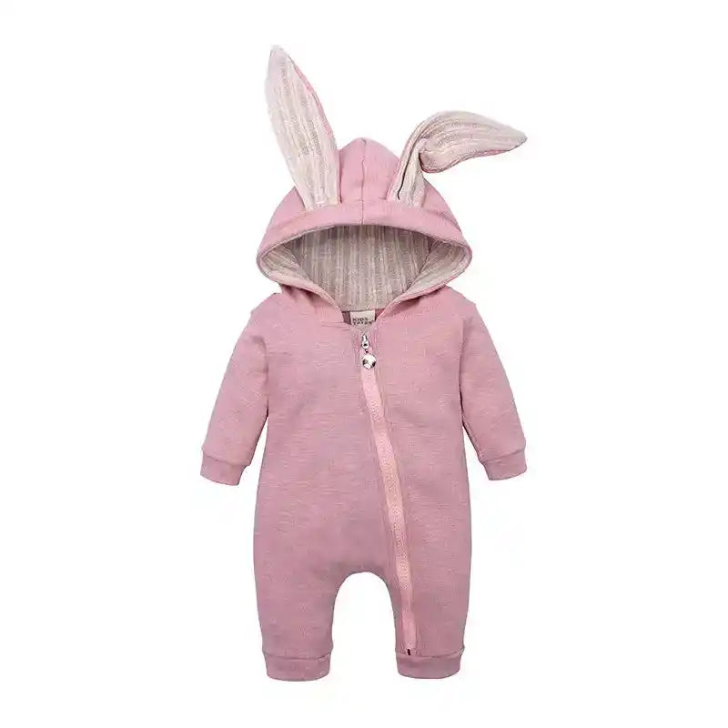 Baby Rompers Boys Girls Newborn 0 to 3 6 9 12 18 Months Boutique Cotton Long Sleeve Rabbit Ear Infant Onesie Spring Fall Clothes - PrimeandBeauty