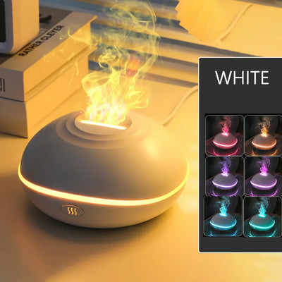 7 colores Fire Flame Wood grain aromatherapy machine humidifier Aroma Diffuser Air Ultrasonic Mist Maker Fogger Aroma - PrimeandBeauty