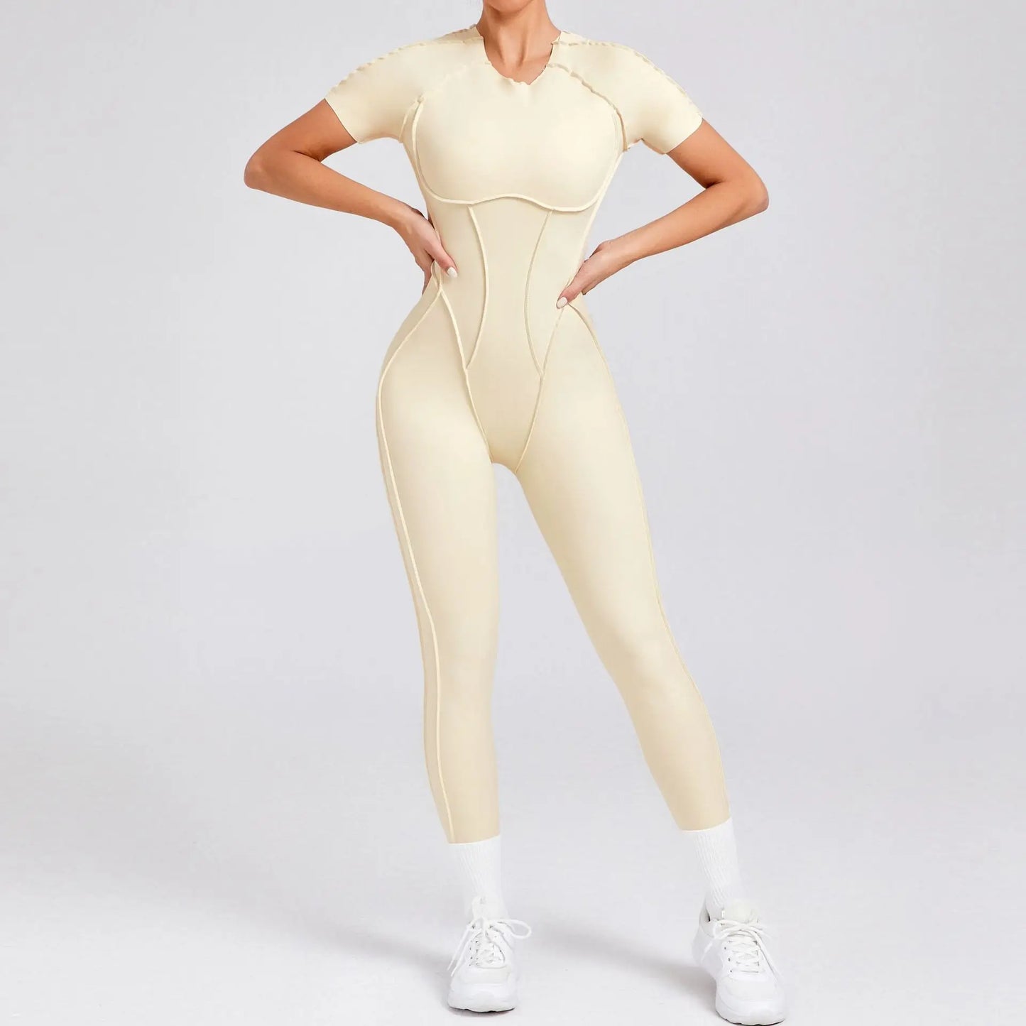 New Autumn/Winter Women's One-piece Yoga Jumpsuit leggings Long-sleeved Sexy Backless Slim Fit Sports Outfit - PrimeandBeauty