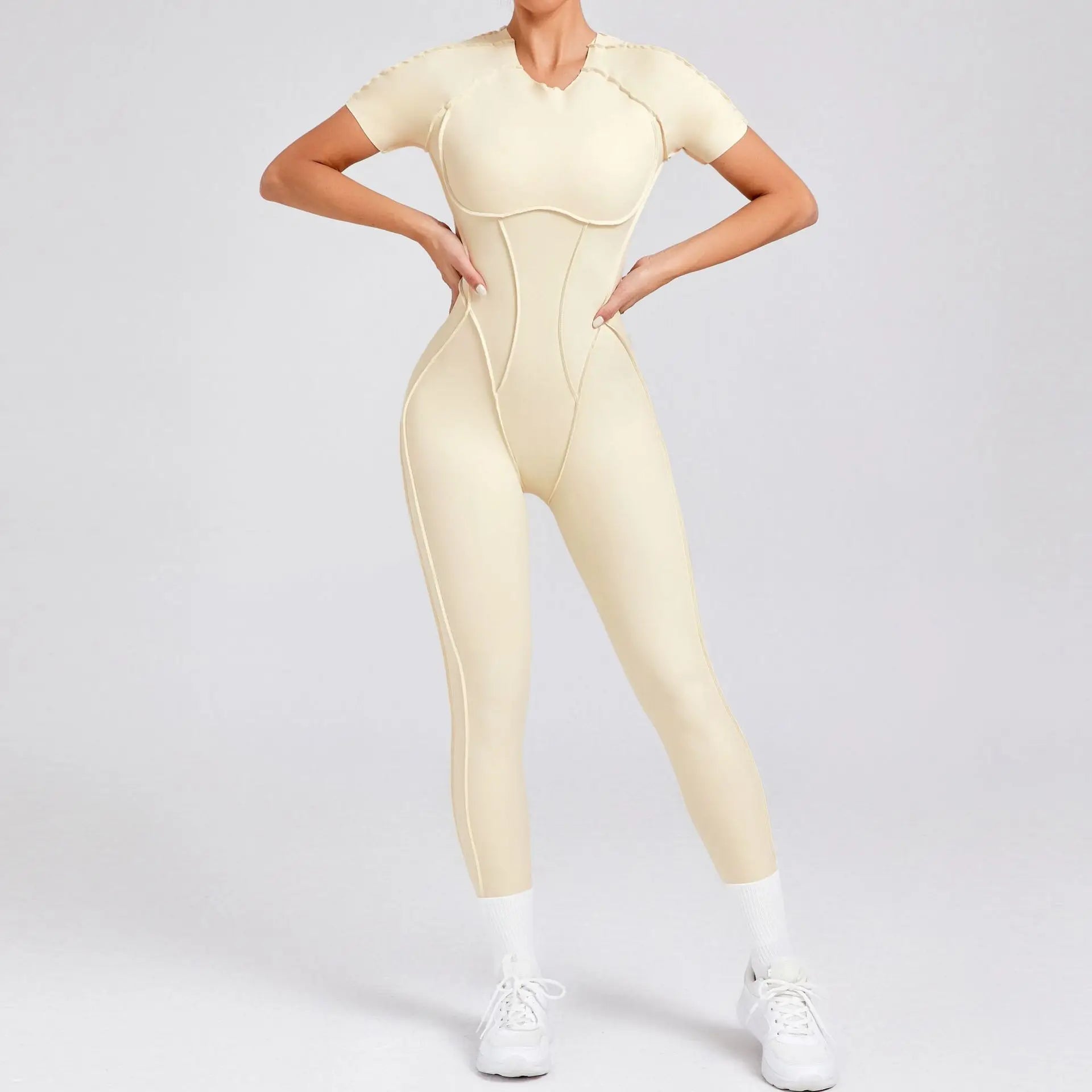 New Autumn/Winter Women's One-piece Yoga Jumpsuit leggings Long-sleeved Sexy Backless Slim Fit Sports Outfit - PrimeandBeauty