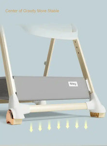 Multifunctional Foldable Baby High Chair Adjustable Height Feeding Chair Can Sit Can Lie Toddle Play Chair - PrimeandBeauty