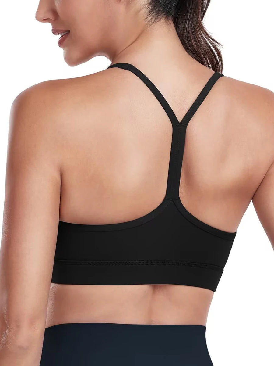 Women Seamless High Impact Sports Bra with Removable Pads and Cross Back Straps for Yoga Running Workout Fitness Gymwear - PrimeandBeauty